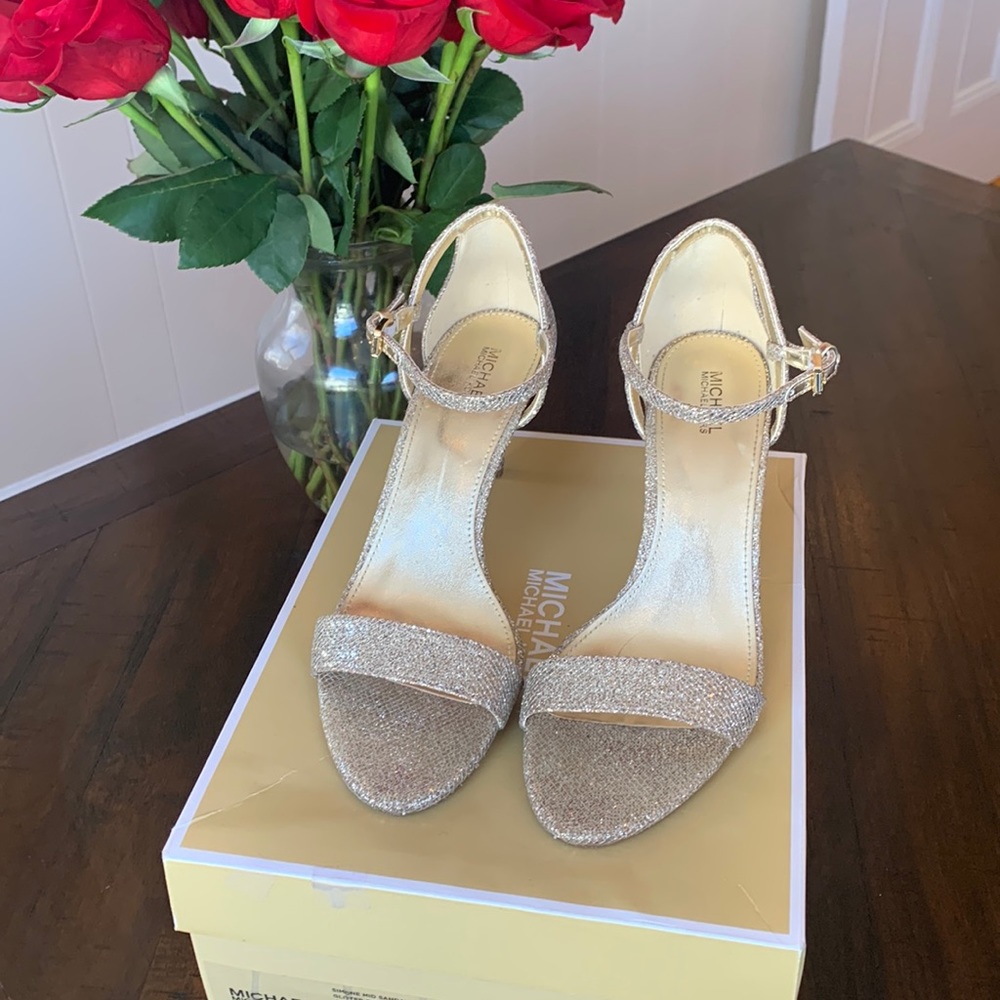 Michael Korea Simone Mid Sandal Glitter Heel